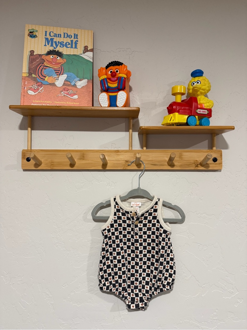 Cat & Jack Black and White Check Tank One-Piece Bodysuit